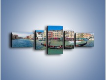 Obraz na płótnie – Panorama Canal Grande w Wenecji – pięcioczęściowy AM745W6