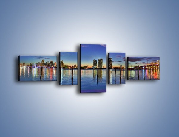 Obraz na płótnie – Panorama Miami – pięcioczęściowy AM818W6