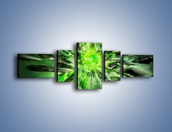 Obraz na płótnie – Ostre kawałki zieleni – pięcioczęściowy GR422W6