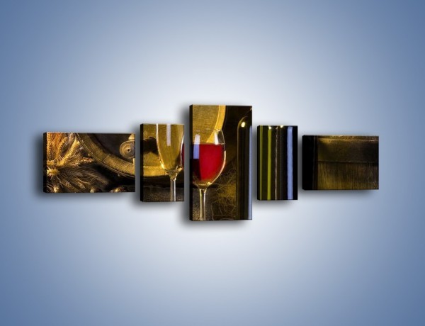Obraz na płótnie – Wino czerwone czy białe – pięcioczęściowy JN107W6