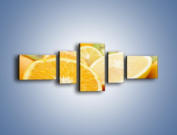 Obraz na płótnie – Kwaśny kęs witamin owocowych – pięcioczęściowy JN157W6