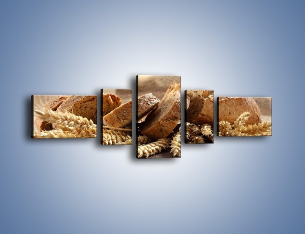 Obraz na płótnie – Świeży pszenny chleb – pięcioczęściowy JN287W6