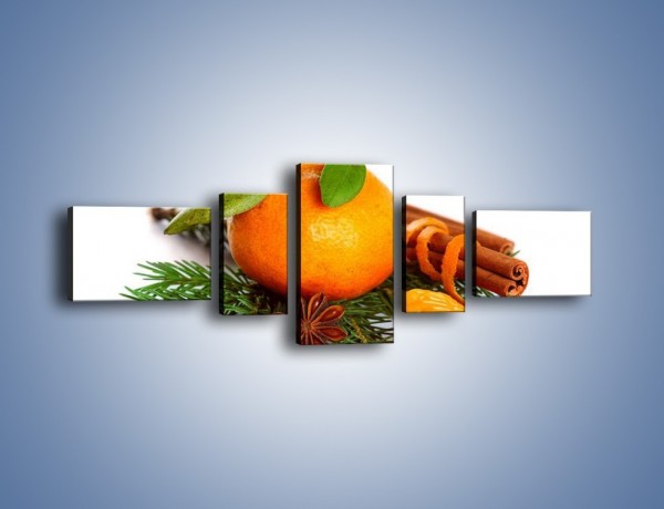 Obraz na płótnie – Pomarańcza na święta – pięcioczęściowy JN306W6