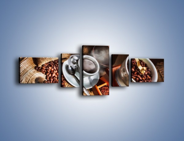 Obraz na płótnie – Smaki kawy dla dorosłych – pięcioczęściowy JN313W6