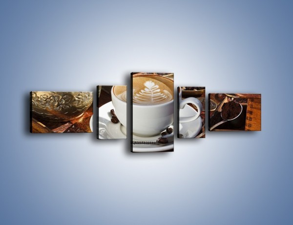 Obraz na płótnie – Wspomnienie przy kawie – pięcioczęściowy JN377W6