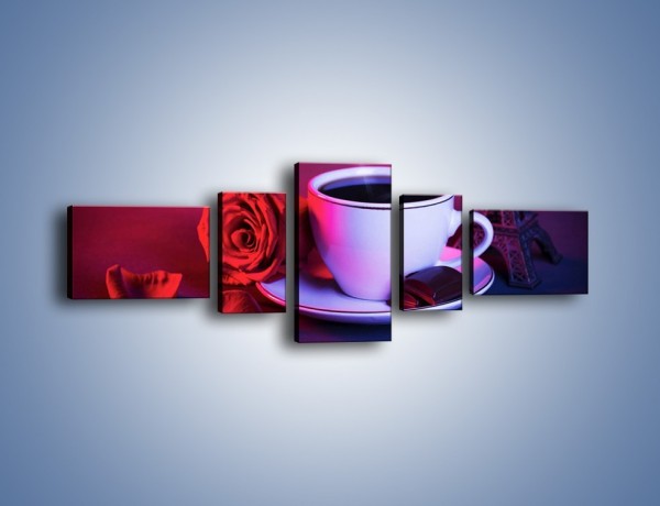 Obraz na płótnie – Kawa dla zakochanych – pięcioczęściowy JN411W6