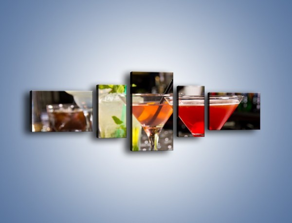 Obraz na płótnie – Drinki na barze – pięcioczęściowy JN432W6