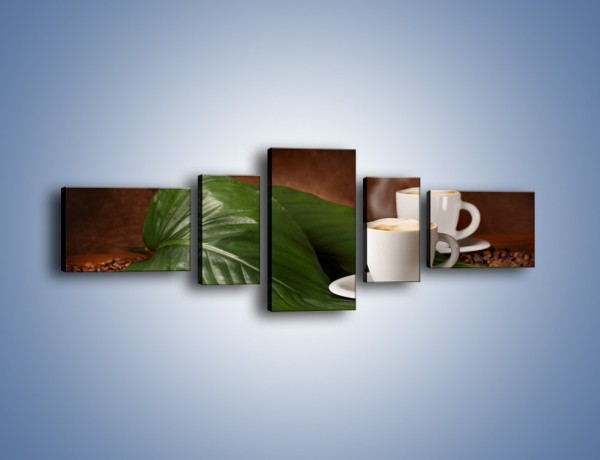 Obraz na płótnie – Kawa na eukaliptusie – pięcioczęściowy JN576W6