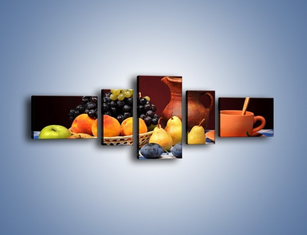 Obraz na płótnie – Stół pełen owocowych darów – pięcioczęściowy JN691W6