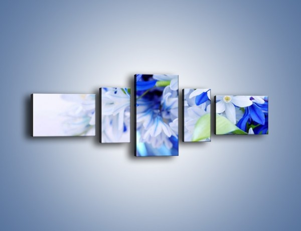 Obraz na płótnie – Kwiaty dla królowej śniegu – pięcioczęściowy K004W6