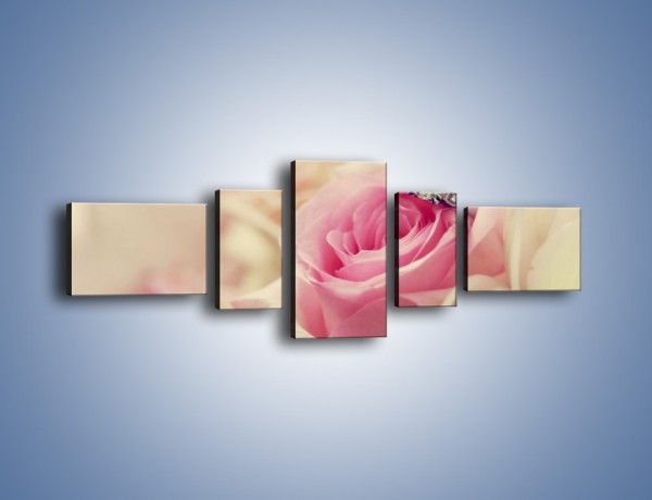 Obraz na płótnie – Związek z różą na zawsze – pięcioczęściowy K393W6