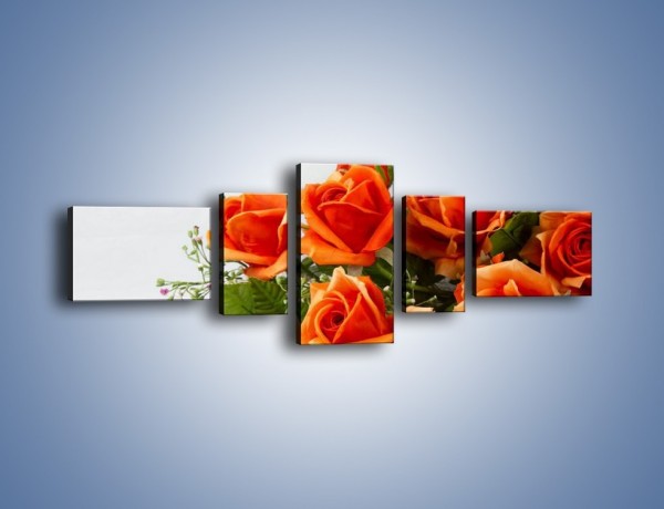 Obraz na płótnie – Róża pełna nadziei – pięcioczęściowy K399W6
