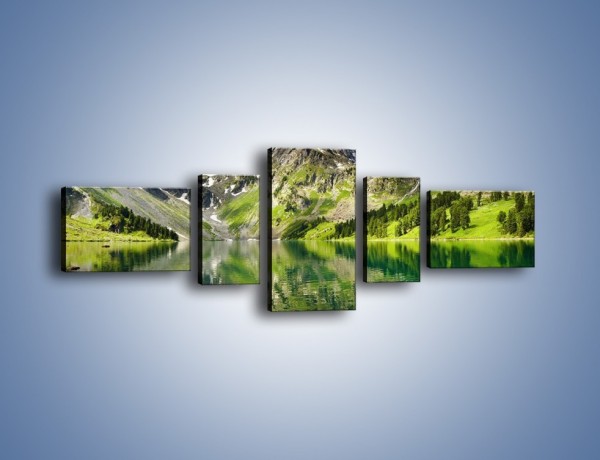 Obraz na płótnie – Góry w wodnym lustrze – pięcioczęściowy KN010W6