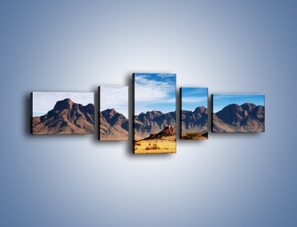 Obraz na płótnie – Góry w pustynnym krajobrazie – pięcioczęściowy KN030W6