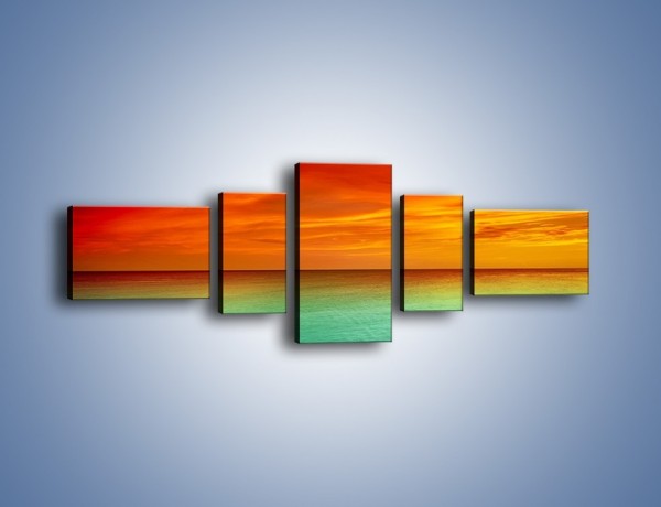 Obraz na płótnie – Horyzont w kolorach tęczy – pięcioczęściowy KN1303AW6