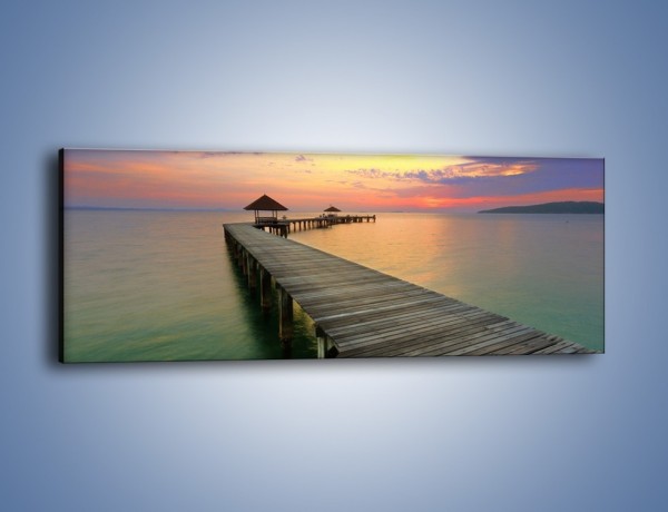Obraz na płótnie – Krętym pomostem do morza – jednoczęściowy panoramiczny KN327