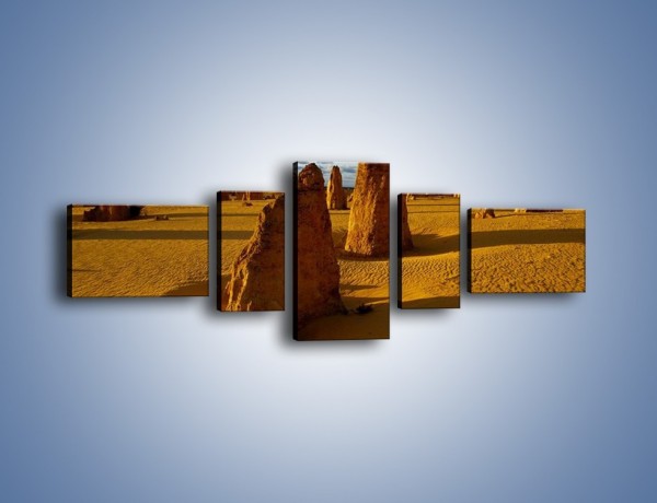 Obraz na płótnie – Kombinacje z piasku – pięcioczęściowy KN458W6