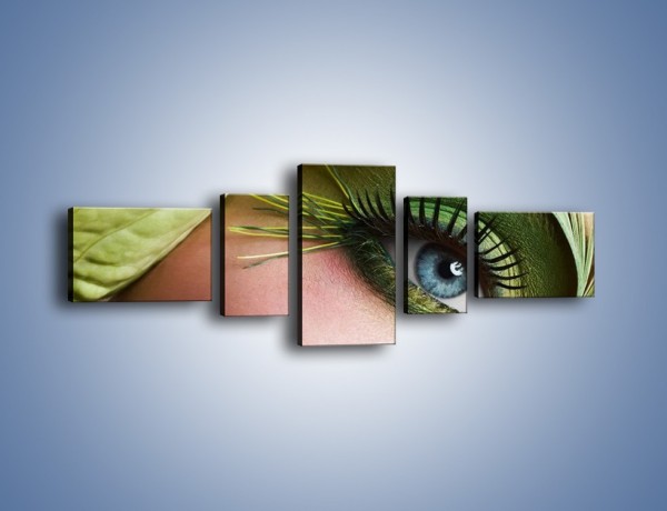 Obraz na płótnie – Oko w zieleni – pięcioczęściowy L050W6