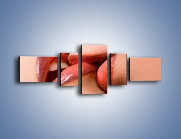 Obraz na płótnie – Krwisty pocałunek – pięcioczęściowy L111W6