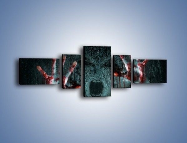 Obraz na płótnie – Krzyk i krew – pięcioczęściowy L363W6