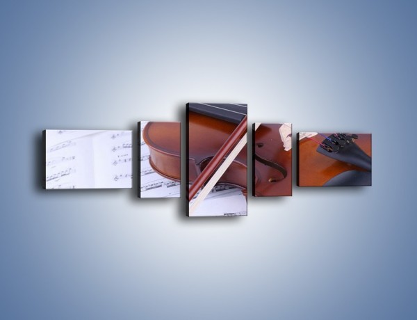 Obraz na płótnie – Melodia grana na skrzypcach – pięcioczęściowy O003W6