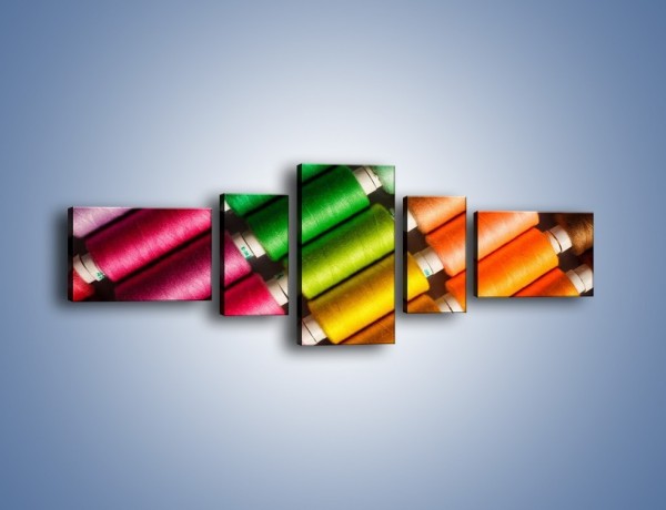 Obraz na płótnie – Szpulki kolorowych nici – pięcioczęściowy O035W6