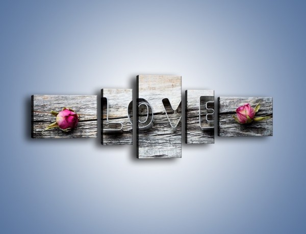 Obraz na płótnie – Miłość pachnąca różami – pięcioczęściowy O146W6