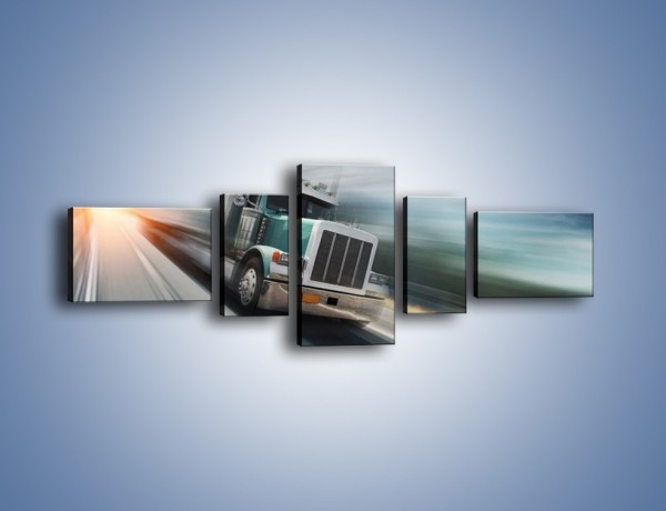 Obraz na płótnie – Pędząca ciężarówka na autostradzie – pięcioczęściowy TM035W6
