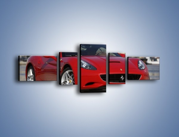 Obraz na płótnie – Czerwone Ferrari California – pięcioczęściowy TM057W6