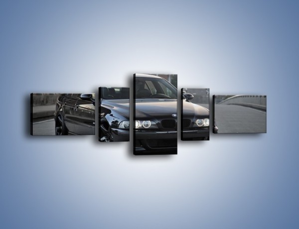 Obraz na płótnie – Czarne BMW E39 M5 – pięcioczęściowy TM072W6