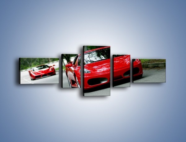 Obraz na płótnie – Ferrari F430 i Ferrari Enzo – pięcioczęściowy TM090W6