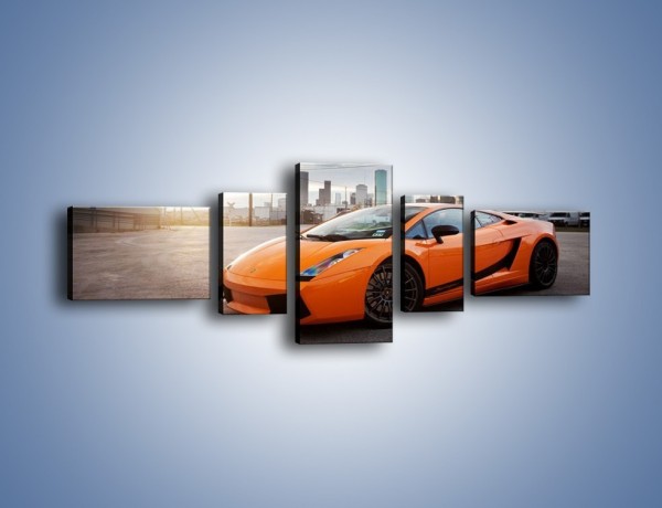 Obraz na płótnie – Pomarańczowe Lamborghini Gallardo – pięcioczęściowy TM102W6