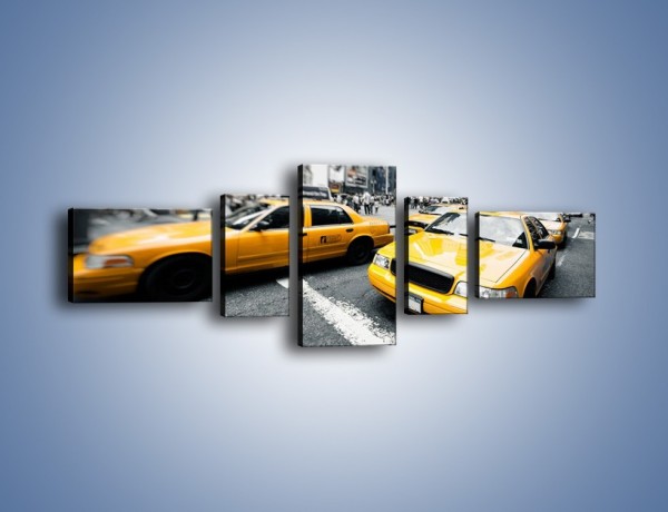 Obraz na płótnie – Taksówki na Times Square – pięcioczęściowy TM152W6