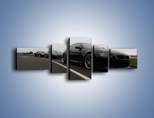 Obraz na płótnie – Luksusowe samochody na drodze – pięcioczęściowy TM179W6
