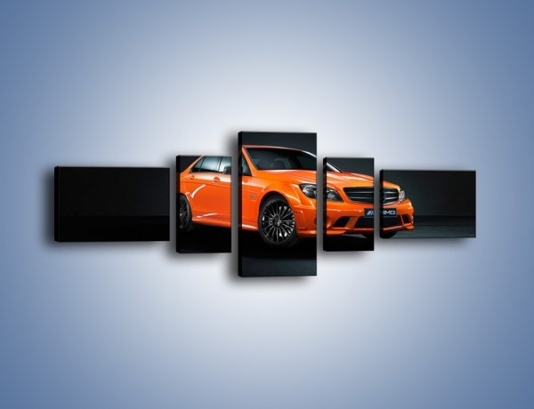 Obraz na płótnie – Mercedes Benz C 63 AMG orange – pięcioczęściowy TM192W6