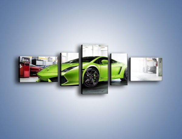 Obraz na płótnie – Lamborghini Gallardo w garażu – pięcioczęściowy TM205W6