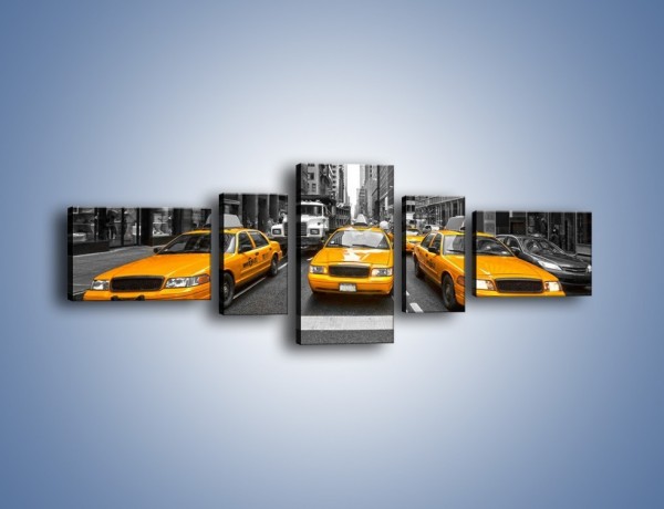 Obraz na płótnie – Żółte taksówki na Manhattanie – pięcioczęściowy TM220W6