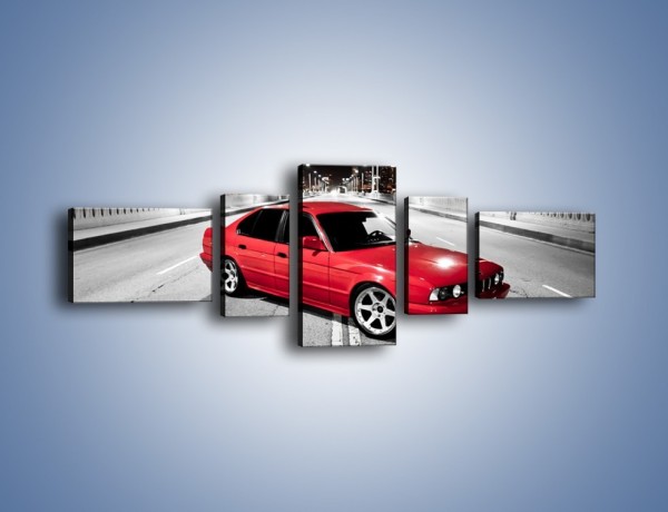 Obraz na płótnie – BMW 5 E34 na moście – pięcioczęściowy TM227W6