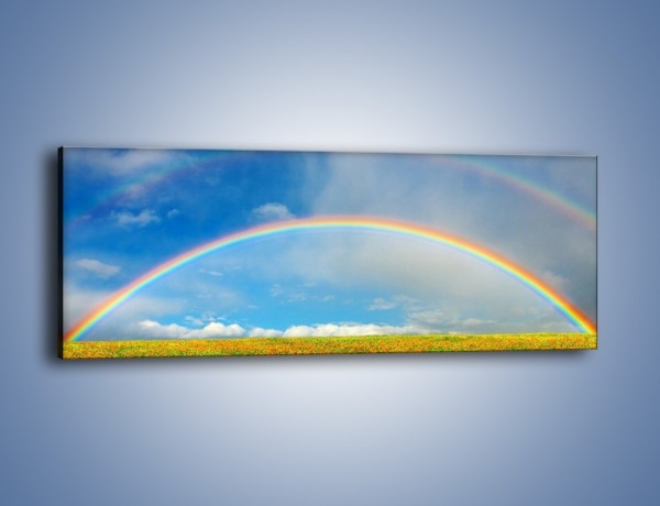 Obraz na płótnie – Urok kolorowej tęczy – jednoczęściowy panoramiczny KN406