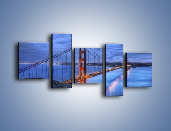 Obraz na płótnie – Most Golden Gate – pięcioczęściowy AM328W7