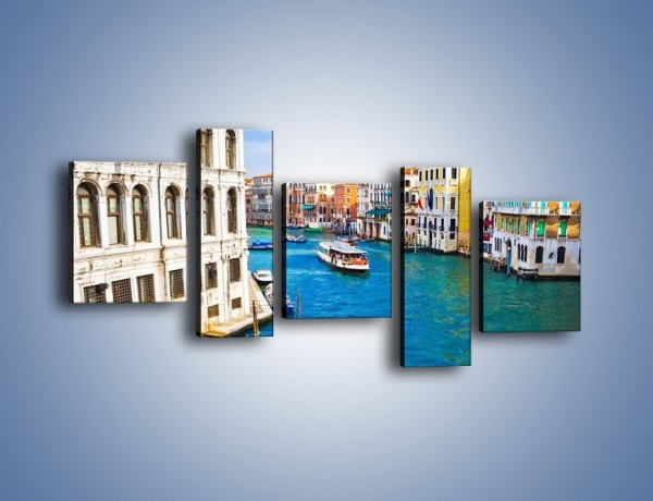 Obraz na płótnie – Kolorowy świat Wenecji – pięcioczęściowy AM362W7