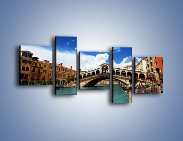 Obraz na płótnie – Most Rialto w Wenecji – pięcioczęściowy AM386W7