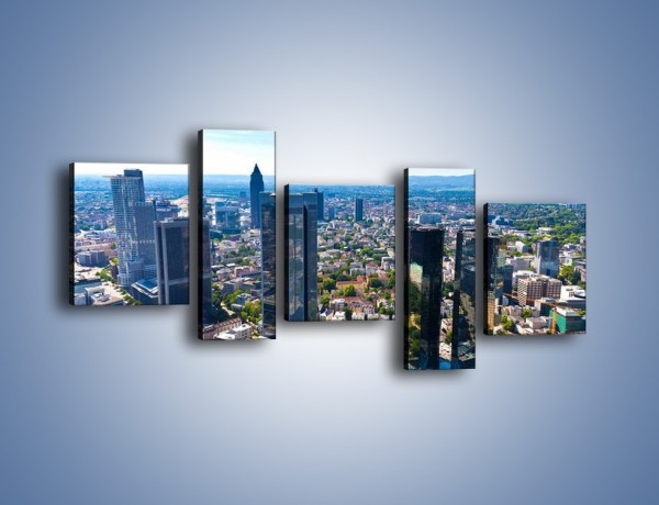 Obraz na płótnie – Panorama Frankfurtu – pięcioczęściowy AM414W7