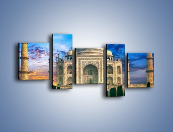 Obraz na płótnie – Tadź Mahal pod niebieskim niebem – pięcioczęściowy AM466W7