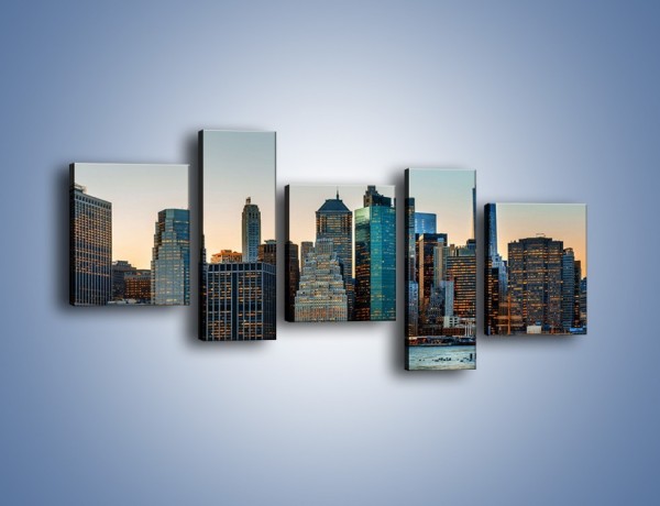 Obraz na płótnie – Panorama Manhattanu – pięcioczęściowy AM521W7