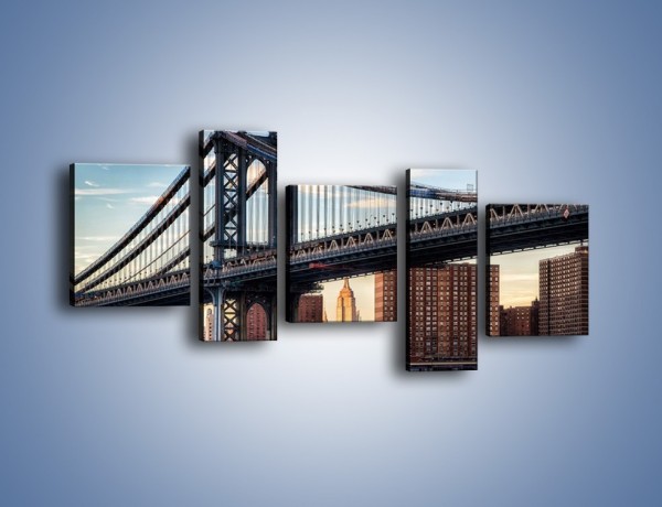 Obraz na płótnie – Manhattan Bridge – pięcioczęściowy AM607W7