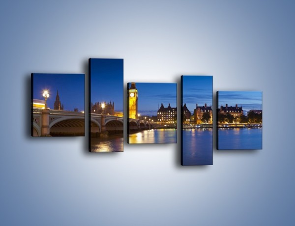 Obraz na płótnie – London Bridge i Big Ben – pięcioczęściowy AM620W7