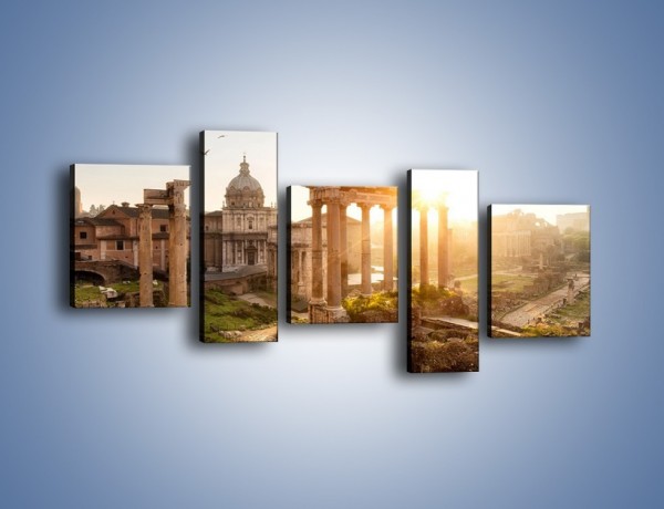 Obraz na płótnie – Starożytna architektura Rzymu – pięcioczęściowy AM638W7
