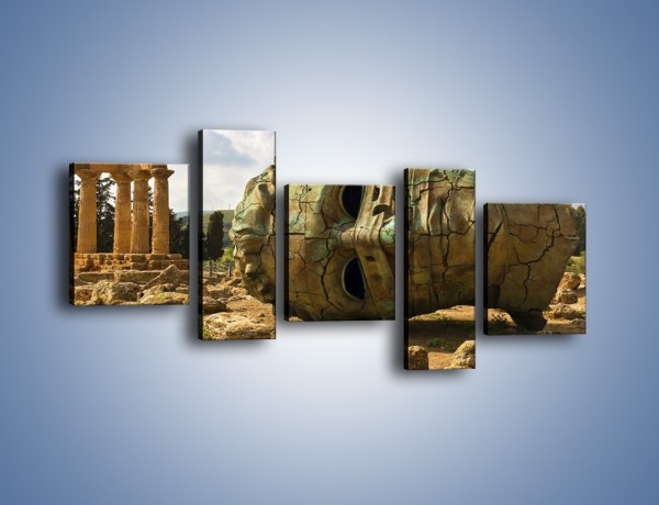 Obraz na płótnie – Ruiny Świątyni Kastora i Polluksa – pięcioczęściowy AM705W7