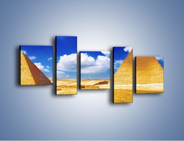 Obraz na płótnie – Panorama egipskich piramid – pięcioczęściowy AM725W7